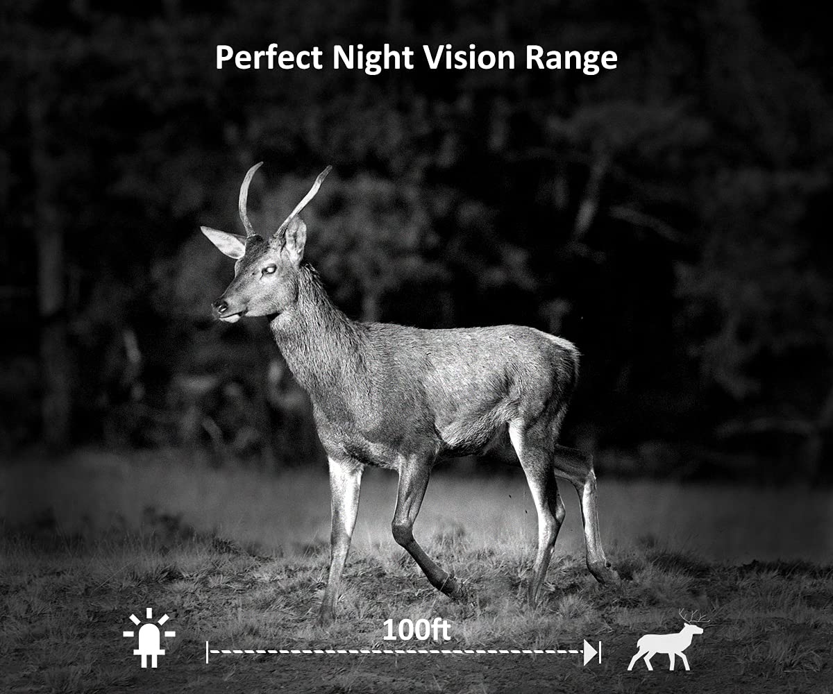 GardePro E7 WiFi Trail Camera 32MP 1296P HD - Wireless Game Camera with Night Vision up to 100ft, Motion Activated Waterproof Hunting Camera - Perfect for Wildlife Monitoring, Deer Hunting & Outdoor Security Surveillance