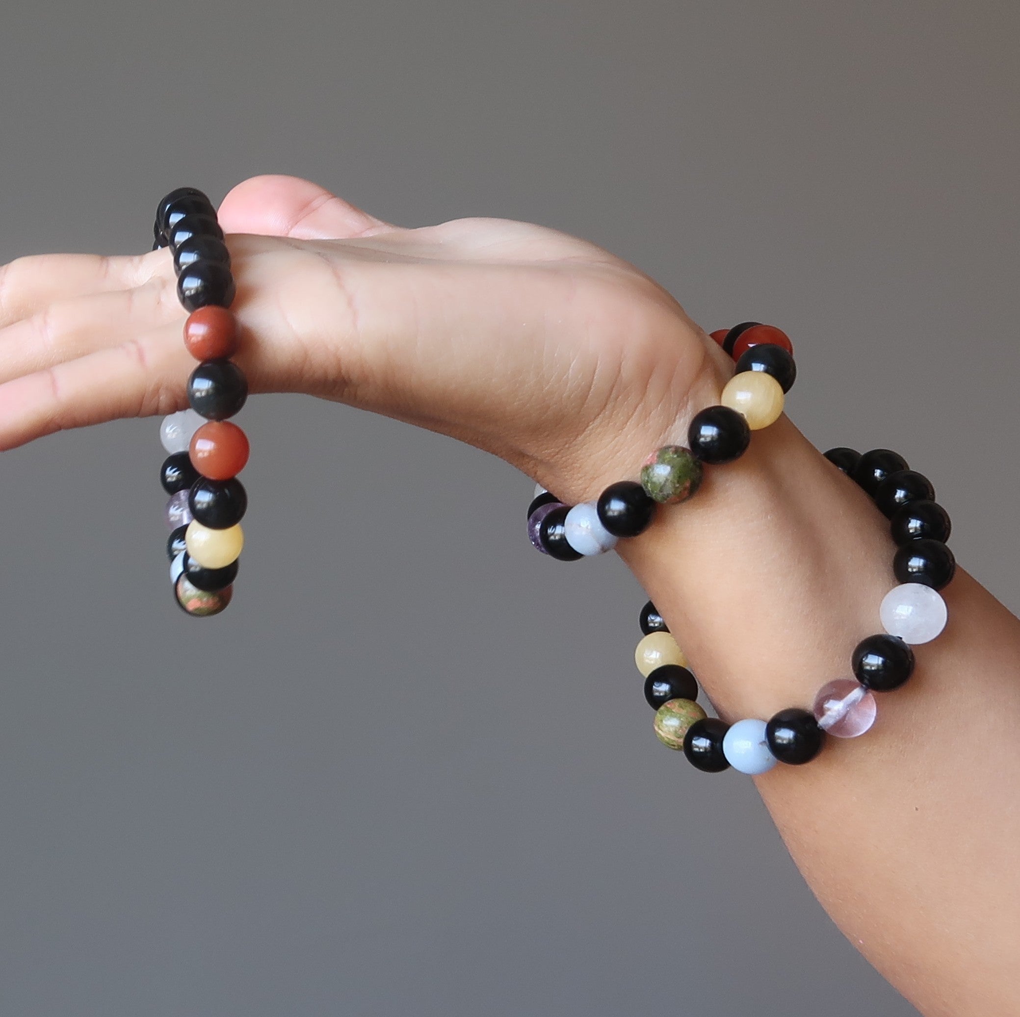 Rainbow Obsidian Chakra Bracelet for Protection & Healing - Spiritual Energy Balance & Stress Relief - Perfect for Meditation, Yoga & Daily Wear