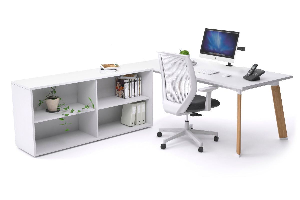 Switch Executive Wood Imprint Frame with Uniform Spine - 1800L x 800W with Cable Scallop | Perfect for Office Desks, Conference Rooms & Home Workspaces