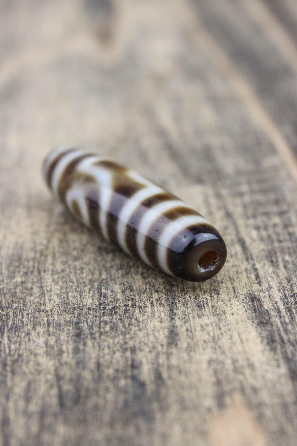 Authentic Harmonious Two-Eyed Dzi Bead - Tibetan Spiritual Protection Amulet for Meditation, Wealth & Good Luck | Perfect for Yoga, Feng Shui & Energy Healing