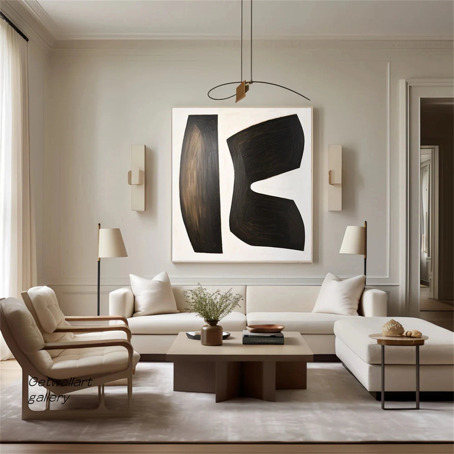 Abstract Tranquility Wall Art Canvas Print - Modern Home Decor for Living Room, Bedroom & Office - #WS223