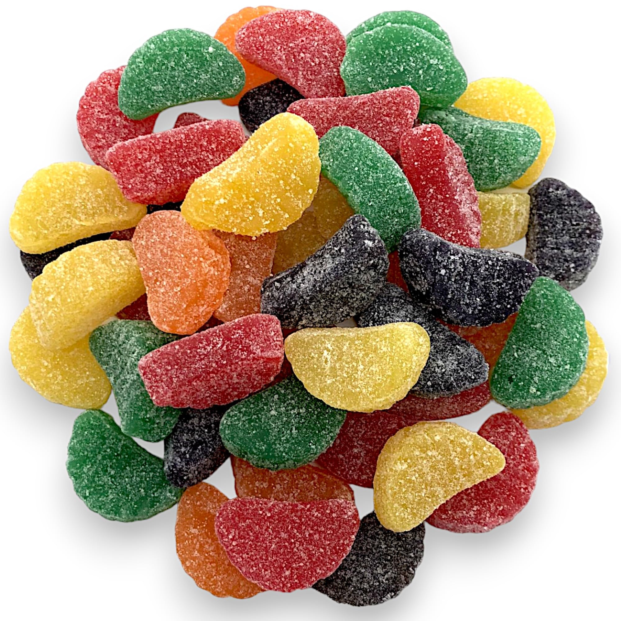 Premium Assorted Fruit Slices Jelly Candy - 1.5 lbs Bag of Delicious Sweet Sugar-Dusted Gummy Candy | Perfect for Snacks, Party Favors, Gift Baskets & Movie Night Treats (24 oz)