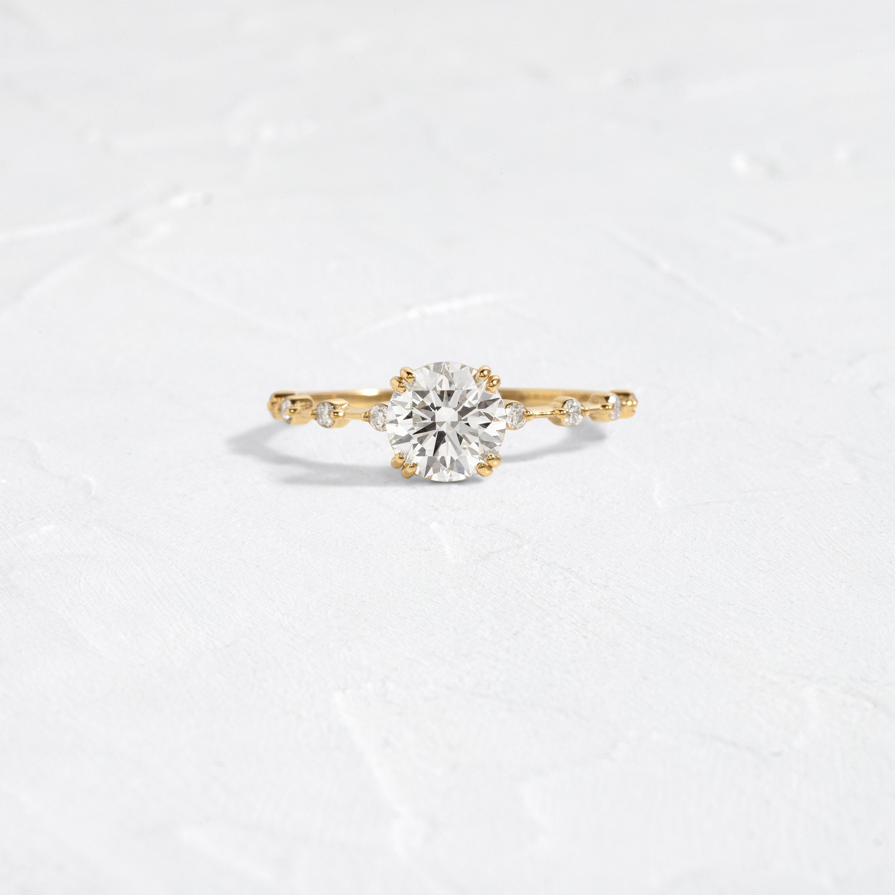 Round Cut Distance Ring - Premium Wedding Band for Men & Women - Perfect for Engagement, Anniversary & Everyday Wear