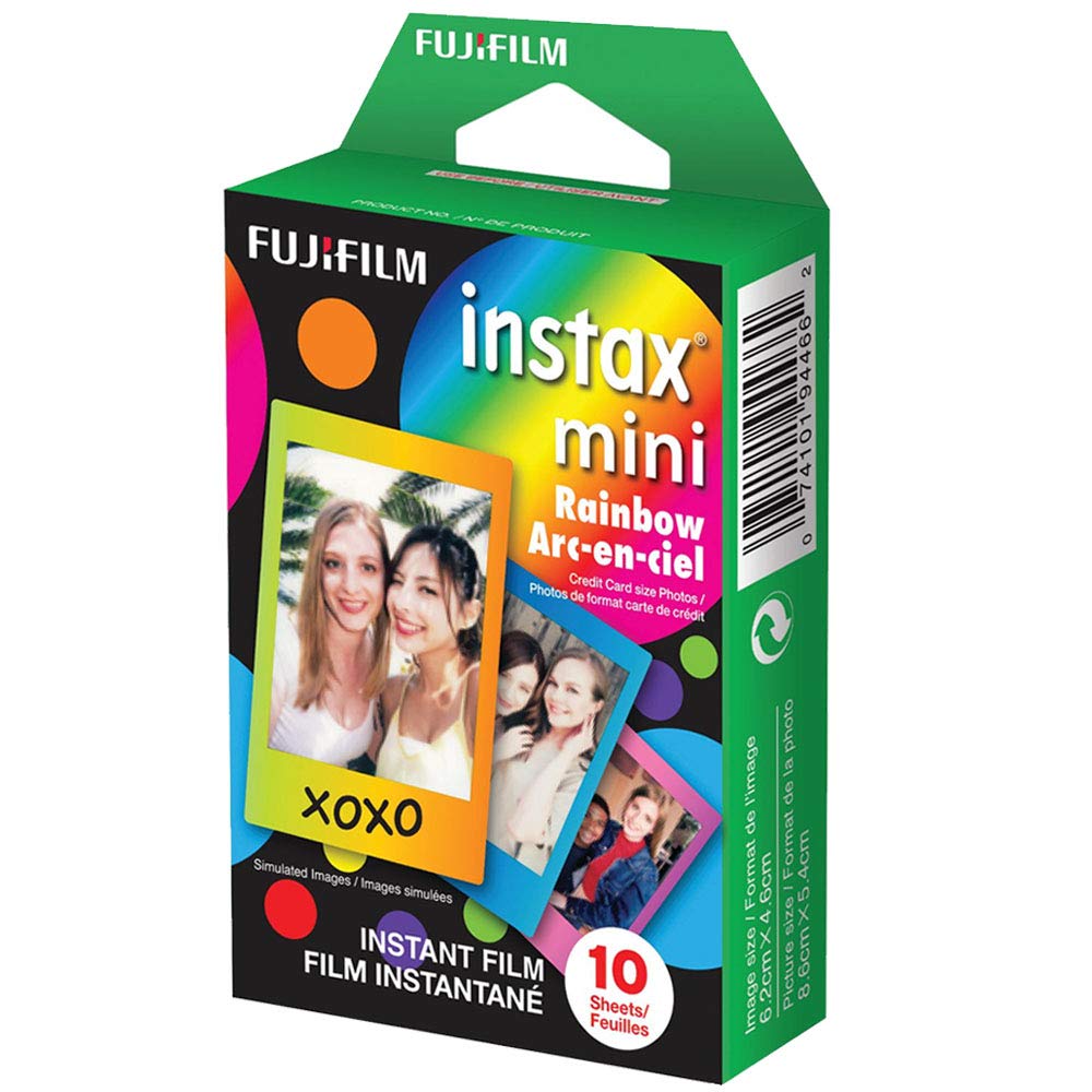 Fujifilm Instax Mini 11 Instant Camera Kit - Sky Blue with Twin Pack Film, Rainbow Film, Protective Case & Travel Stickers | Perfect for Travel, Parties, Birthdays & DIY Scrapbooking