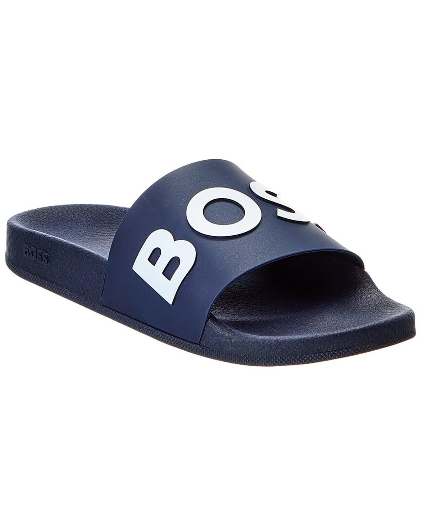 Hugo Boss Men's Bay Slides - Comfortable & Stylish Summer Sandals for Casual Wear, Beach, Pool & Lounging