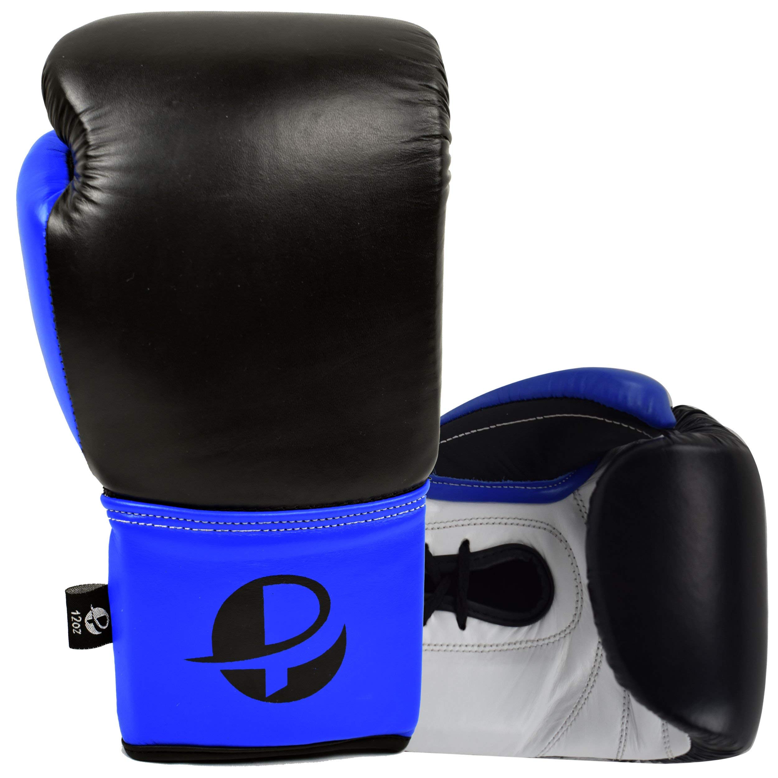 Pro Boxing Gloves - Genuine Leather Competition Lace-Up Gloves for Training & Sparring | Premium MMA & Kickboxing Gear