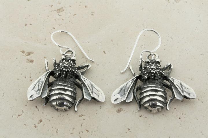 Bee Drop Earrings for Women - Large Dangle Hoop Earrings, Handmade Gold Plated Jewelry, Perfect for Parties, Weddings & Special Occasions