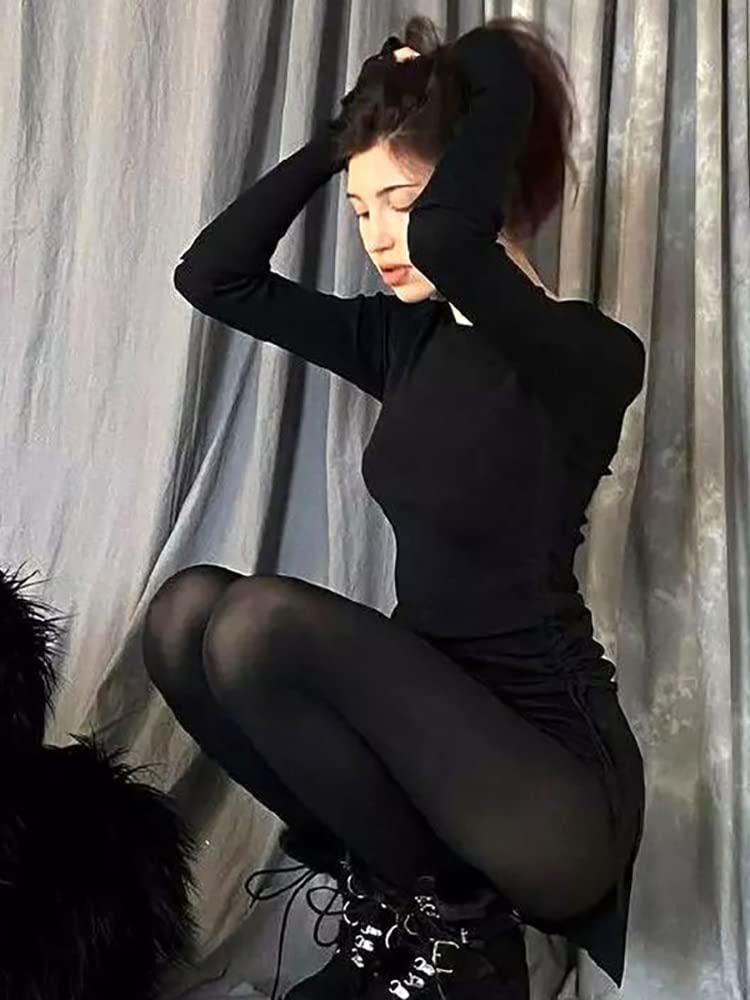 Sexy Black Long Sleeve Bodycon Dress for Women - Slim Fit Party Clubwear & Evening Cocktail Dress