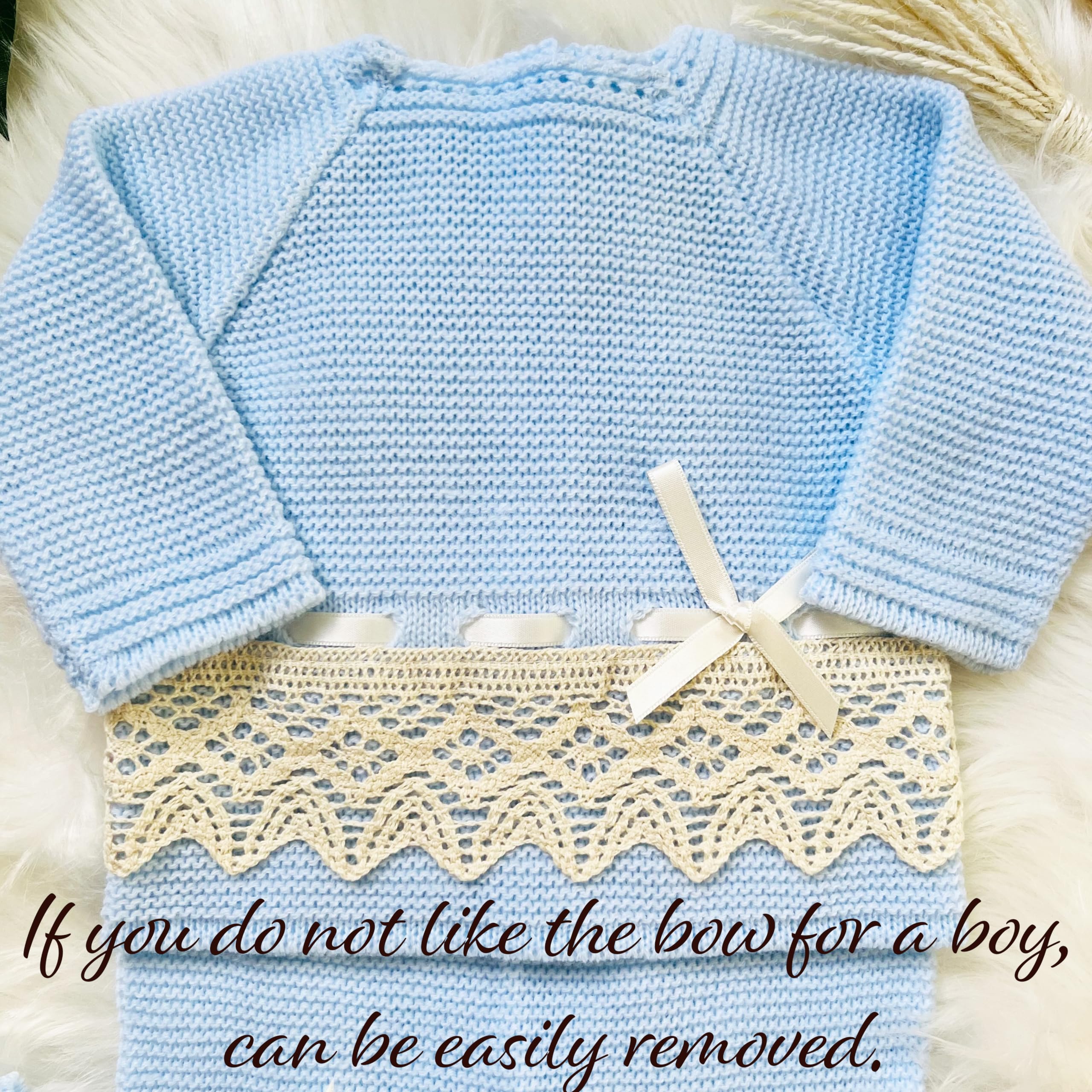 Newborn Baby Knitted Clothes Set - Soft Cotton Coming Home Outfit for Boys & Girls | Perfect for Hospital Photos, Christening & First Family Outings
