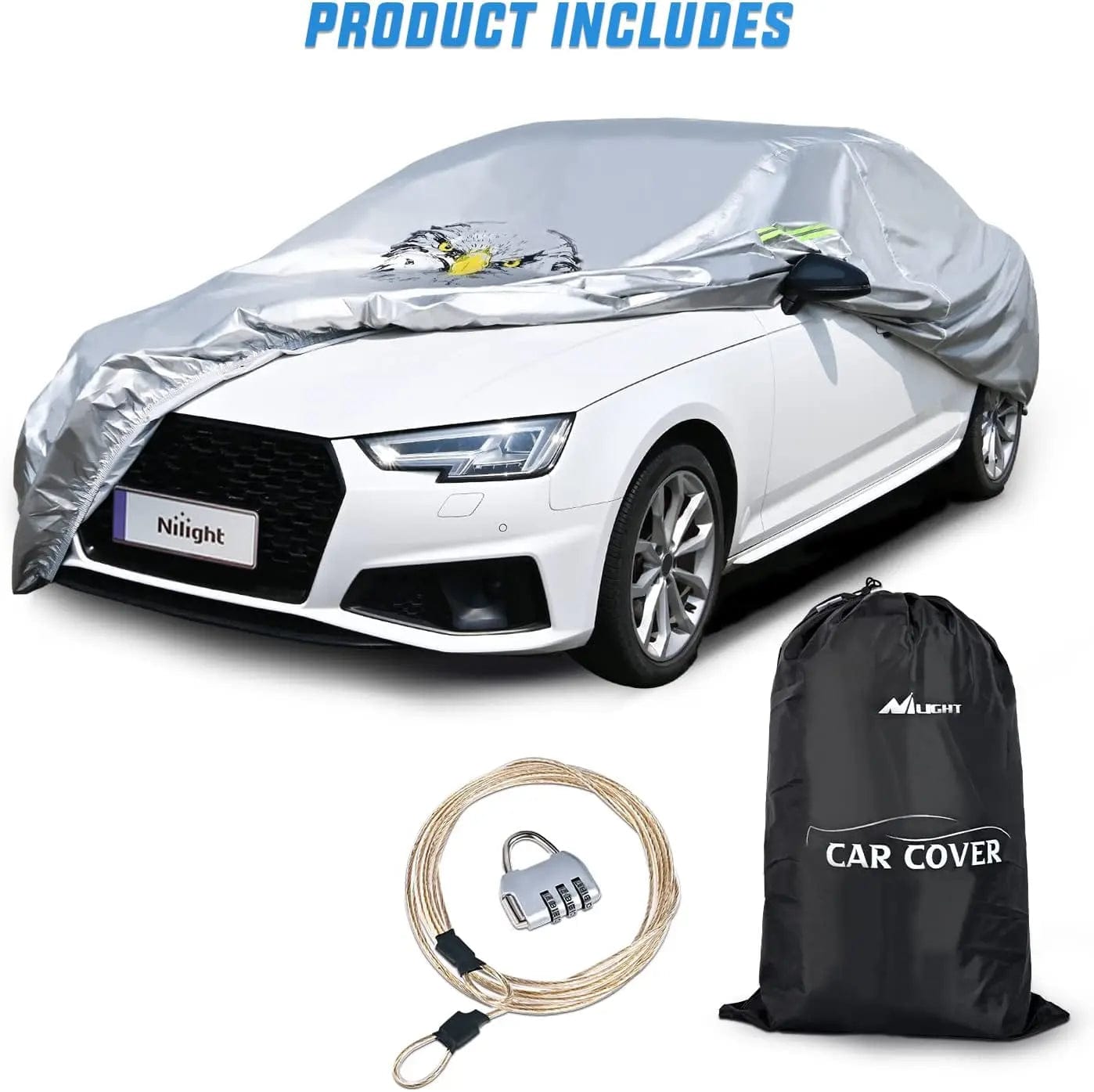 Premium Car Cover with UV Protection - Fits Vehicles 186 to 193 Inches - Ideal for Outdoor Parking & Long-Term Vehicle Storage