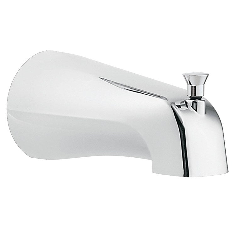 5 1/2 Inch Wall Mount Slip Fit Diverter Tub Spout - Brass Bathroom Faucet for Shower and Bathtub, Easy Installation for Home Renovation