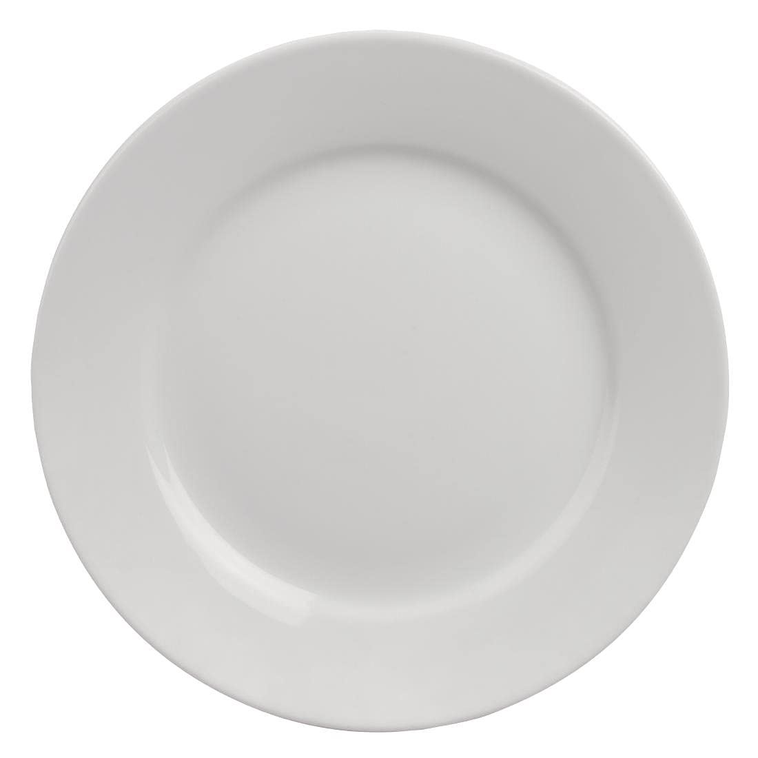 Athena Hotelware CC208 9-Inch Wide Rimmed Dinner Plates - Set of 12, Premium White Porcelain - Perfect for Restaurants, Catering & Home Dining
