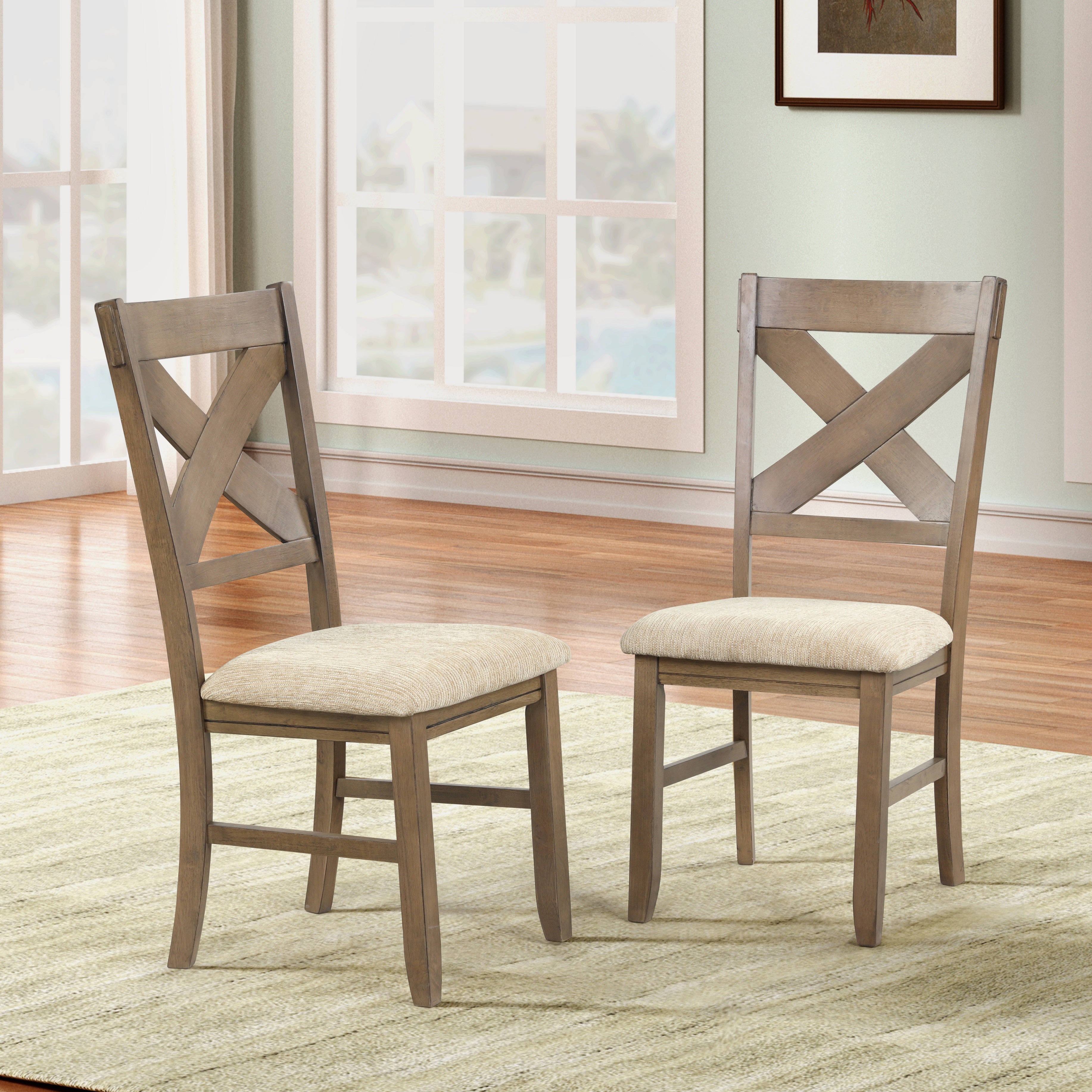 Raven Wood 5-Piece Extendable Trestle Dining Table Set with 4 Chairs in Glazed Pine Brown - Perfect for Kitchen, Dining Room, and Small Space Entertaining
