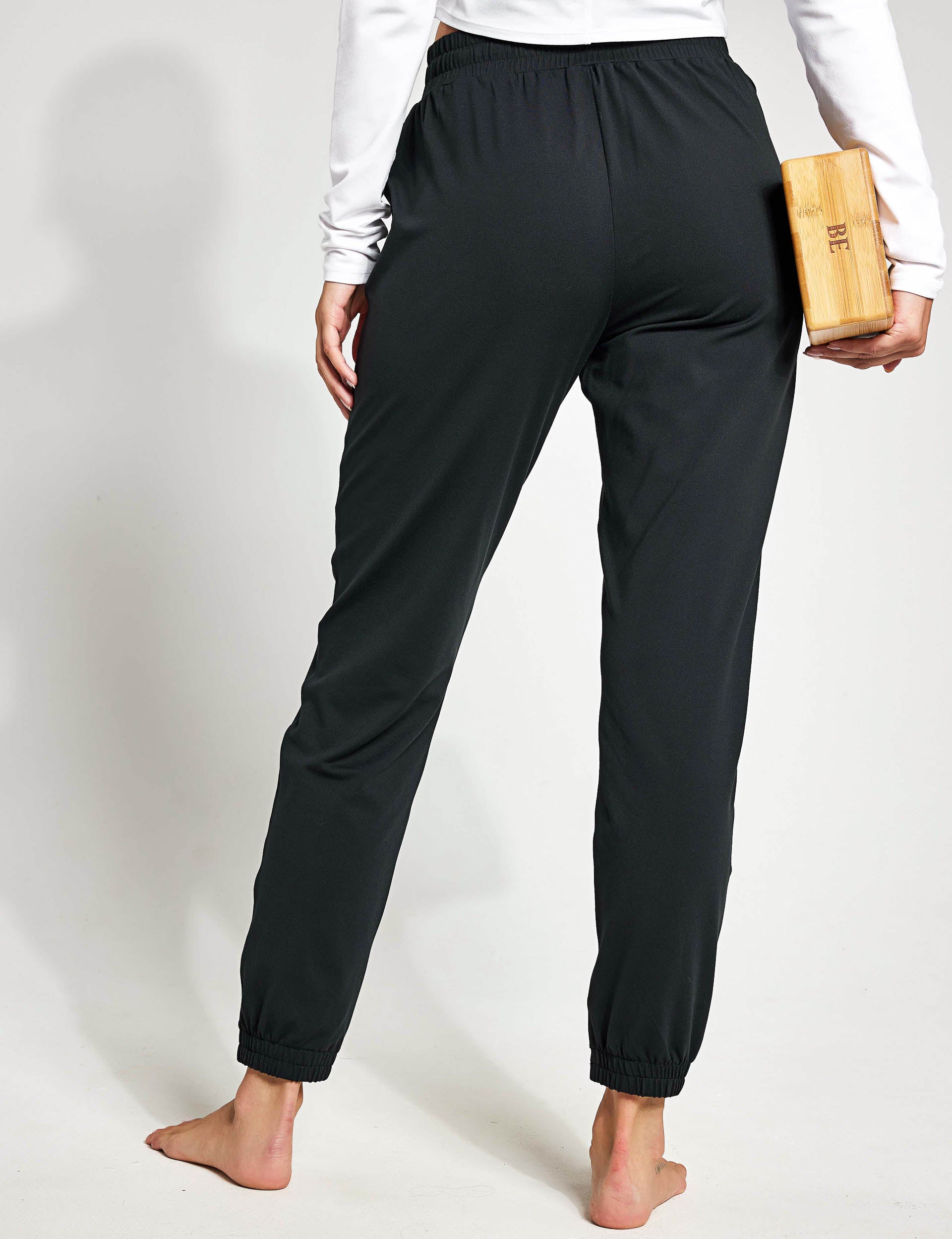 ReSet Men's Jogger Pants - Black Athletic Running Sweatpants for Gym, Workout & Casual Wear