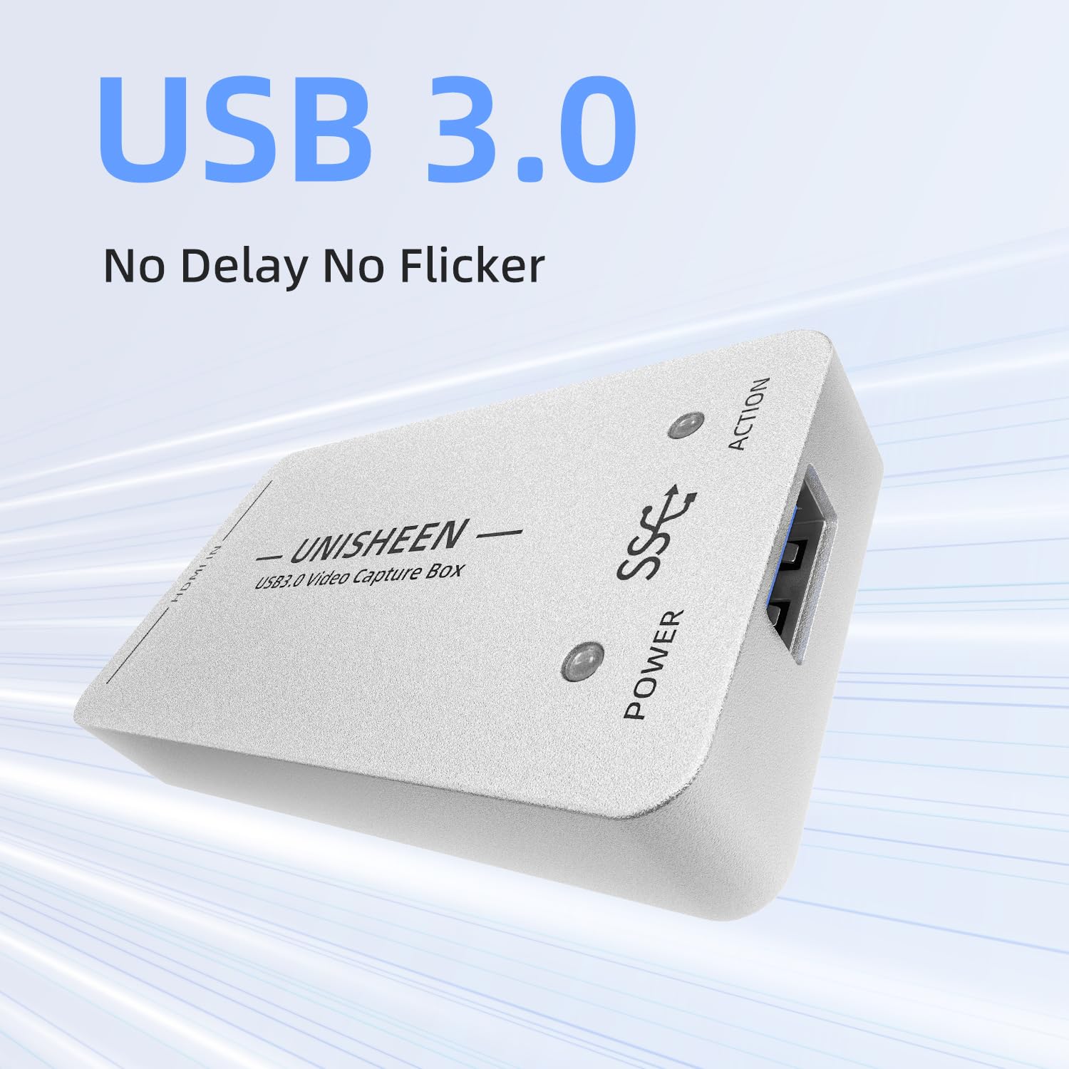UNISHEEN USB 3.0 HDMI Video Capture Card - 1080P HD Game Streaming & Recording Device, HDMI to USB 3.0 Converter for Live Broadcast, Twitch, YouTube (UC3200H-EU) - Perfect for Gaming, Webinars & Video Production