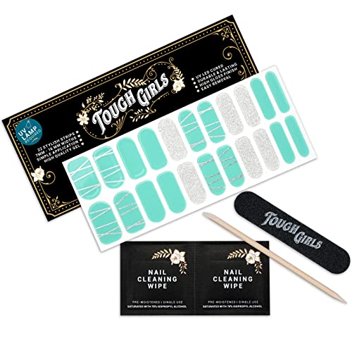Teal, Silver Lines & Glitter