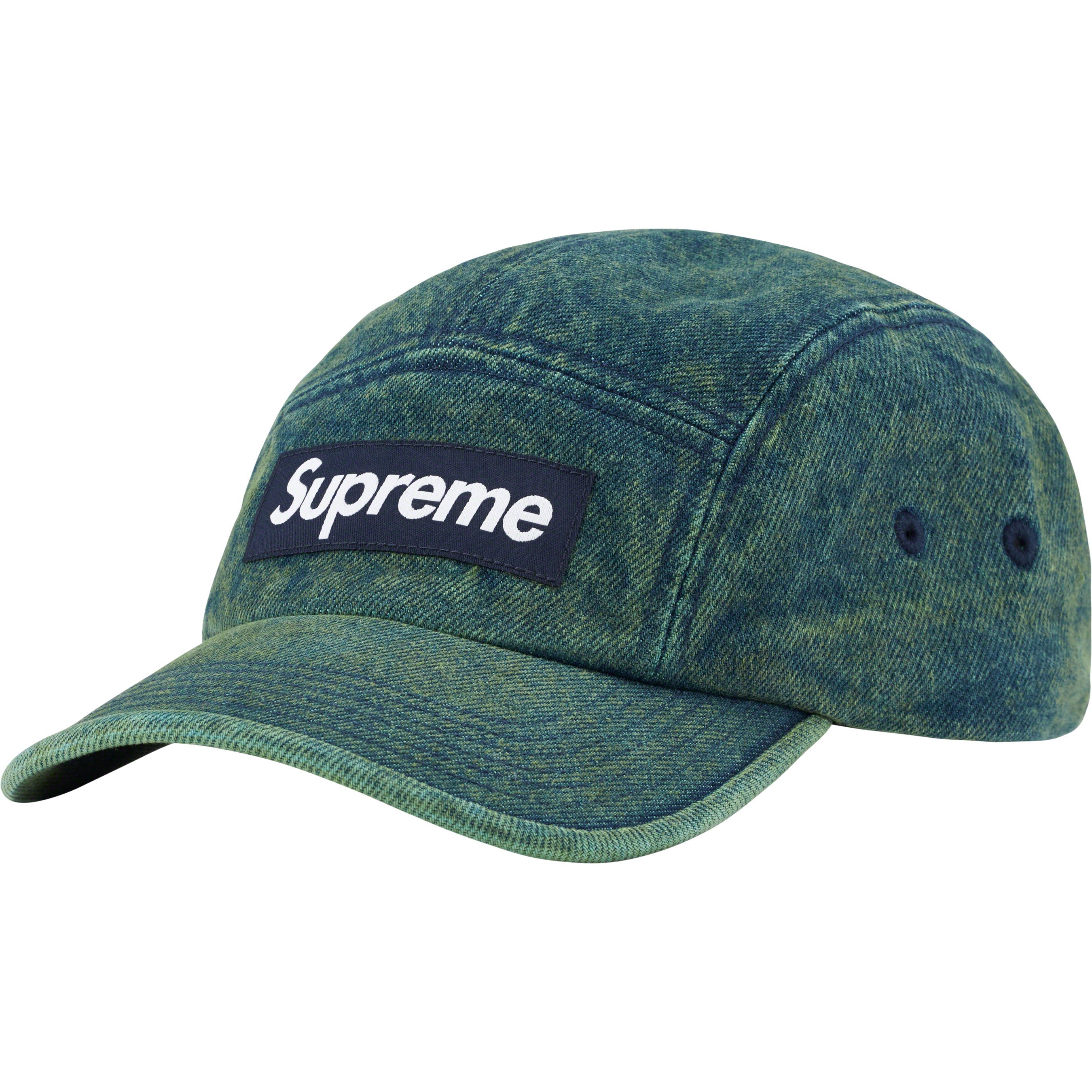 Supreme Denim Camp Cap - Green Baseball Hat for Men & Women - Streetwear Fashion Accessory for Outdoor Activities, Concerts & Casual Wear