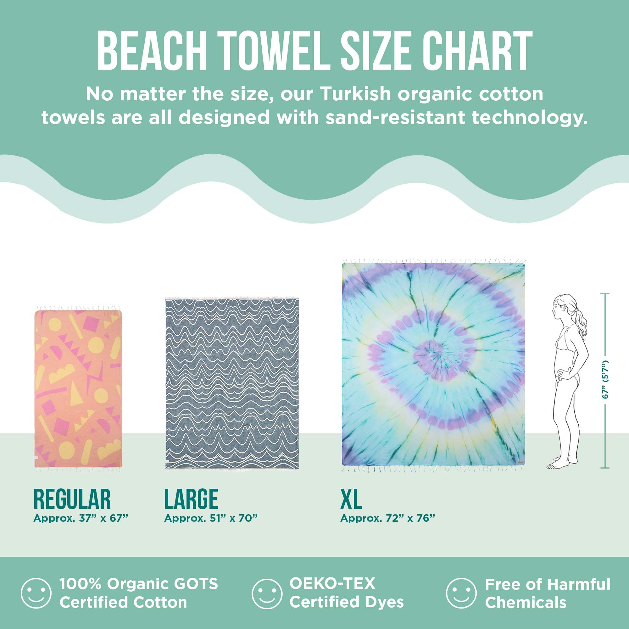 Sand Cloud Turkish Beach Towel - Sand Free, Fast Drying, 100% Organic Cotton - Perfect for Beach, Pool, Travel & Home Use - As Seen on Shark Tank - Honey Color