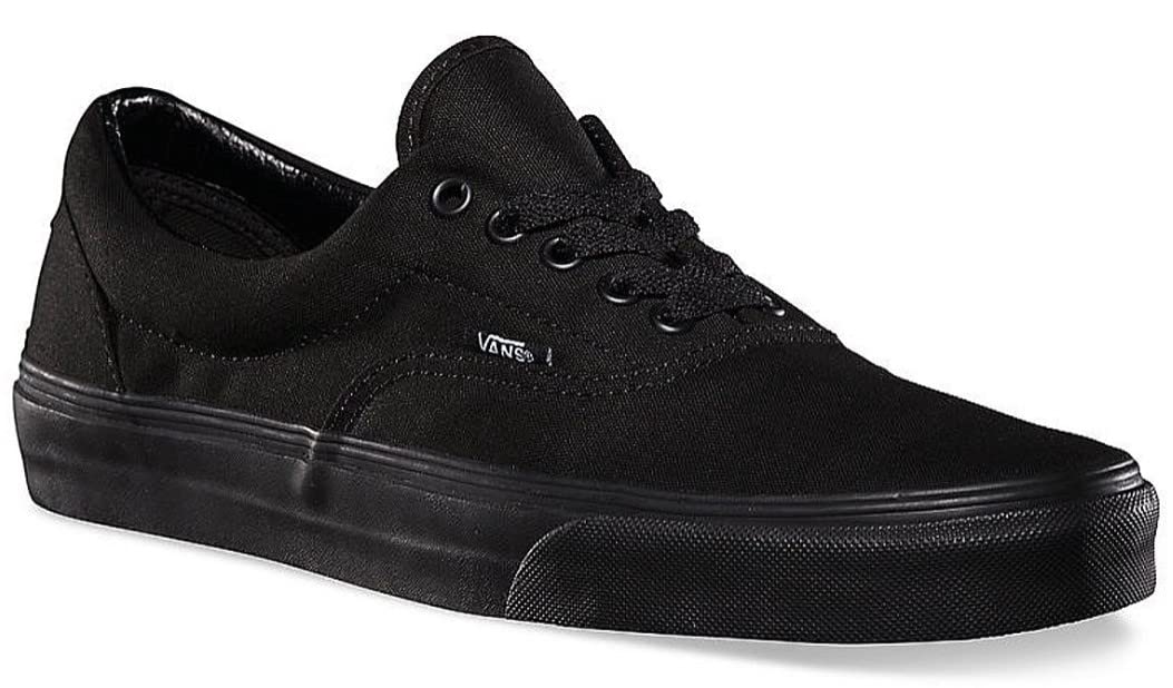Vans ERA (BKA) Black/Black Skate Shoes - Men's Size 8 | Classic Sneakers for Skateboarding, Casual Wear & Street Style