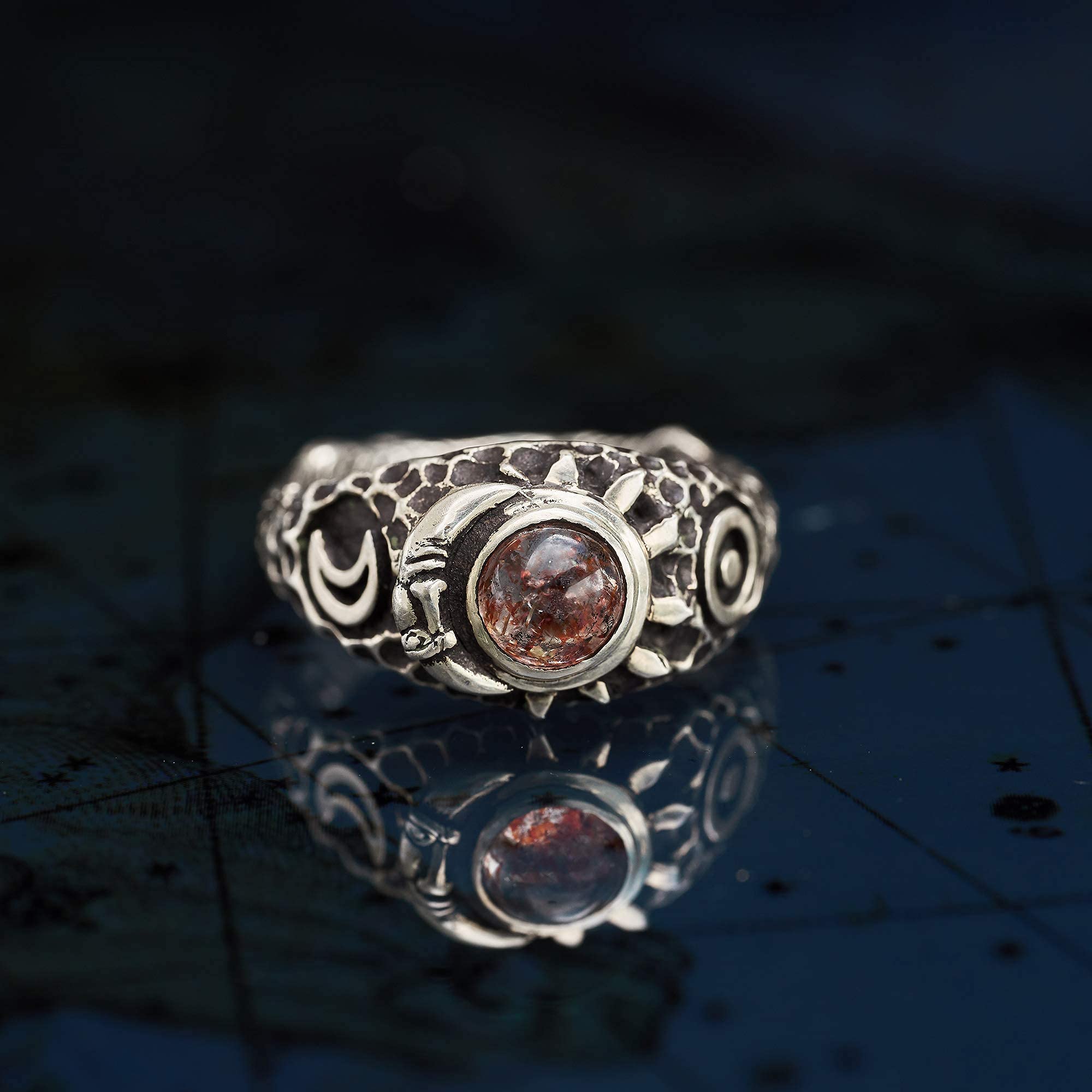 Sunstone Engagement Ring 