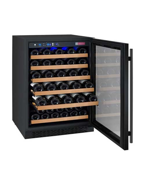 Flexcount 1 Zone 56 Bottle Wine Cooler Refrigerator - Dual Temperature Control for Red & White Wines, Perfect for Home Bars, Restaurants, and Wine Cellars