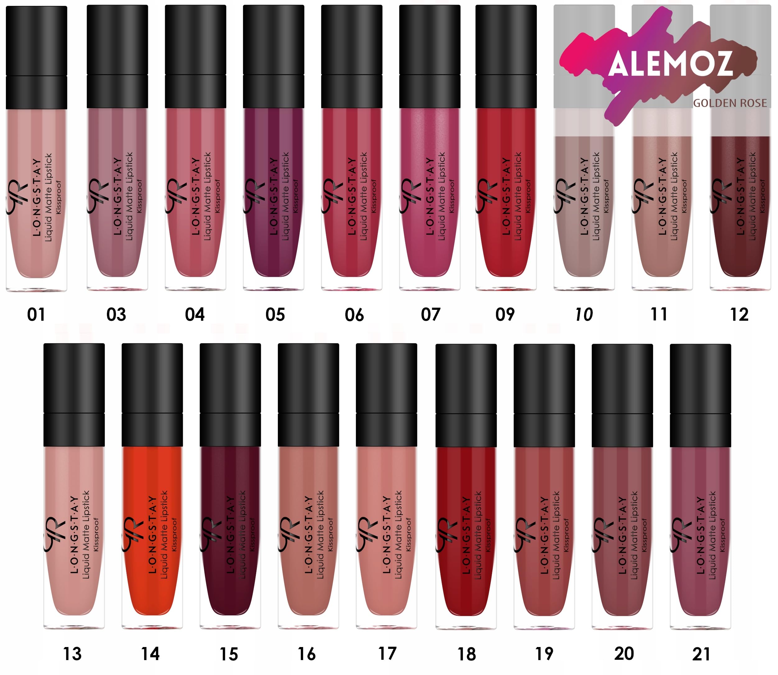 Golden Rose Matte Liquid Lipstick - Long Lasting, Vegan & Cruelty-Free Lip Color (Shade 03) | Perfect for Everyday Wear, Parties & Special Occasions