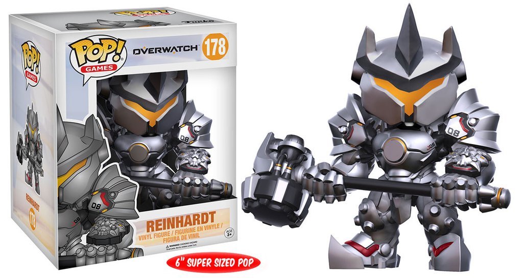 Funko Pop! Overwatch: Reinhardt 6-Inch Action Figure - Collectible Vinyl Toy for Gamers & Fans - Perfect for Display, Gifts, and Gaming Setups