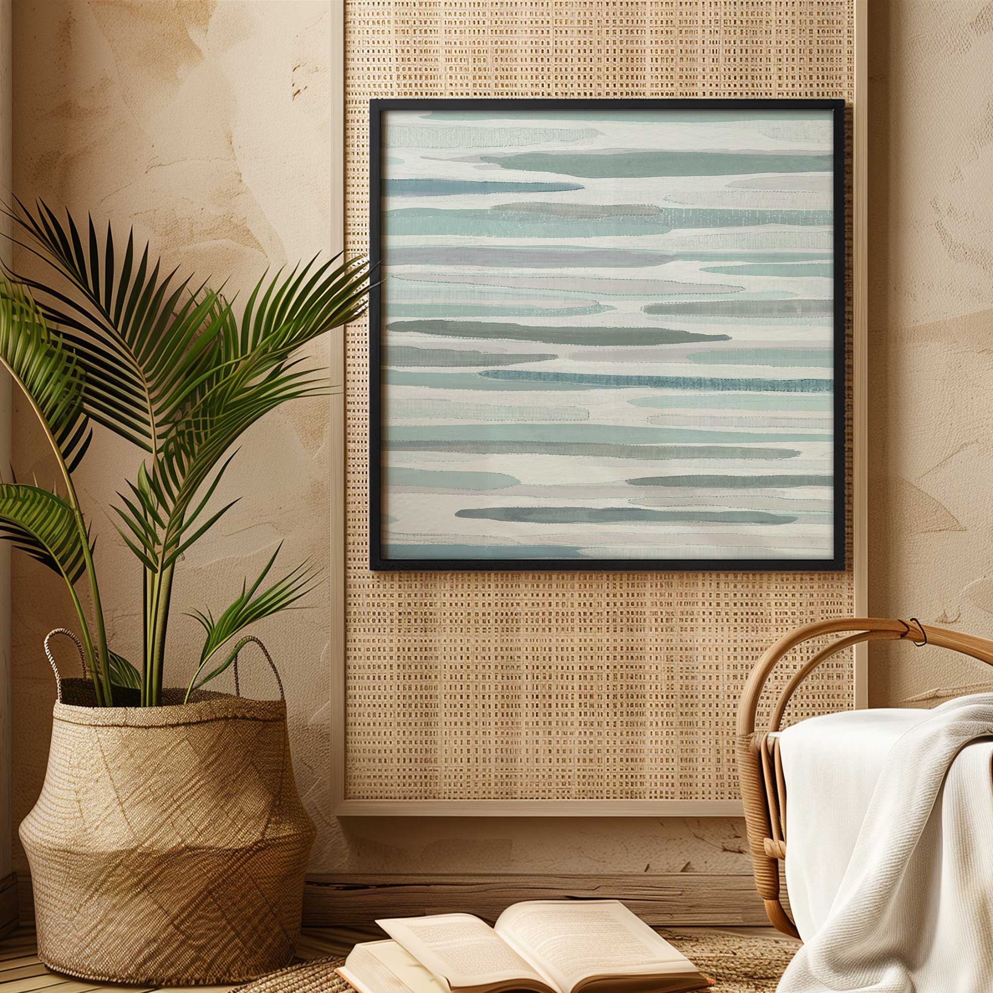 Cresting Calm v2 Print - Ocean Wave Wall Art for Home & Office Decor - Perfect for Living Room, Bedroom, or Meditation Space