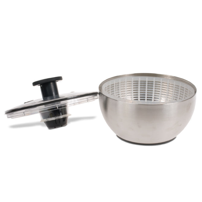 OXO Salad Spinner - Large 5.5 Quart Capacity, Easy One-Hand Operation, BPA-Free for Healthy Eating - Perfect for Washing and Drying Lettuce, Greens, and Fresh Vegetables in the Kitchen