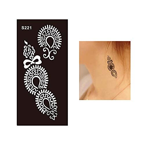 Ivana's Henna Mehndi Tattoo Stencil Kit for Hands, Body, Fingers & Face | Temporary Henna Art for Kids, Girls & Women | Design NIV-170 | Perfect for Festivals, Weddings & DIY Body Art