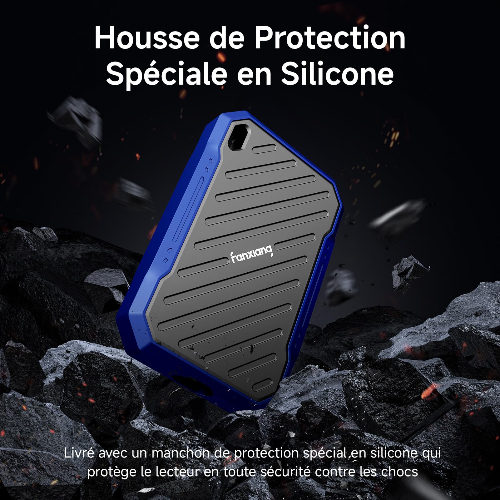 Fanxiang 2TB External SSD Hard Drive - USB 3.2 Gen2 2000MB/s High Speed, IP68 Water Dust Resistant, Portable Solid State Drive for Gaming, Photography, Video Editing & Business Storage - Perfect for Travel, Office & Backup Solutions