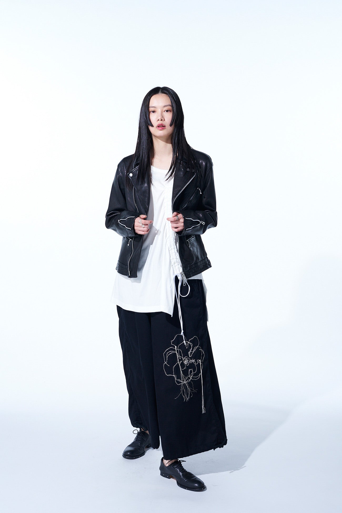 Stylish Cotton Jersey Asymmetrical T-Shirt with Gathered Strings - Trendy Women's Fashion for Casual Wear & Street Style