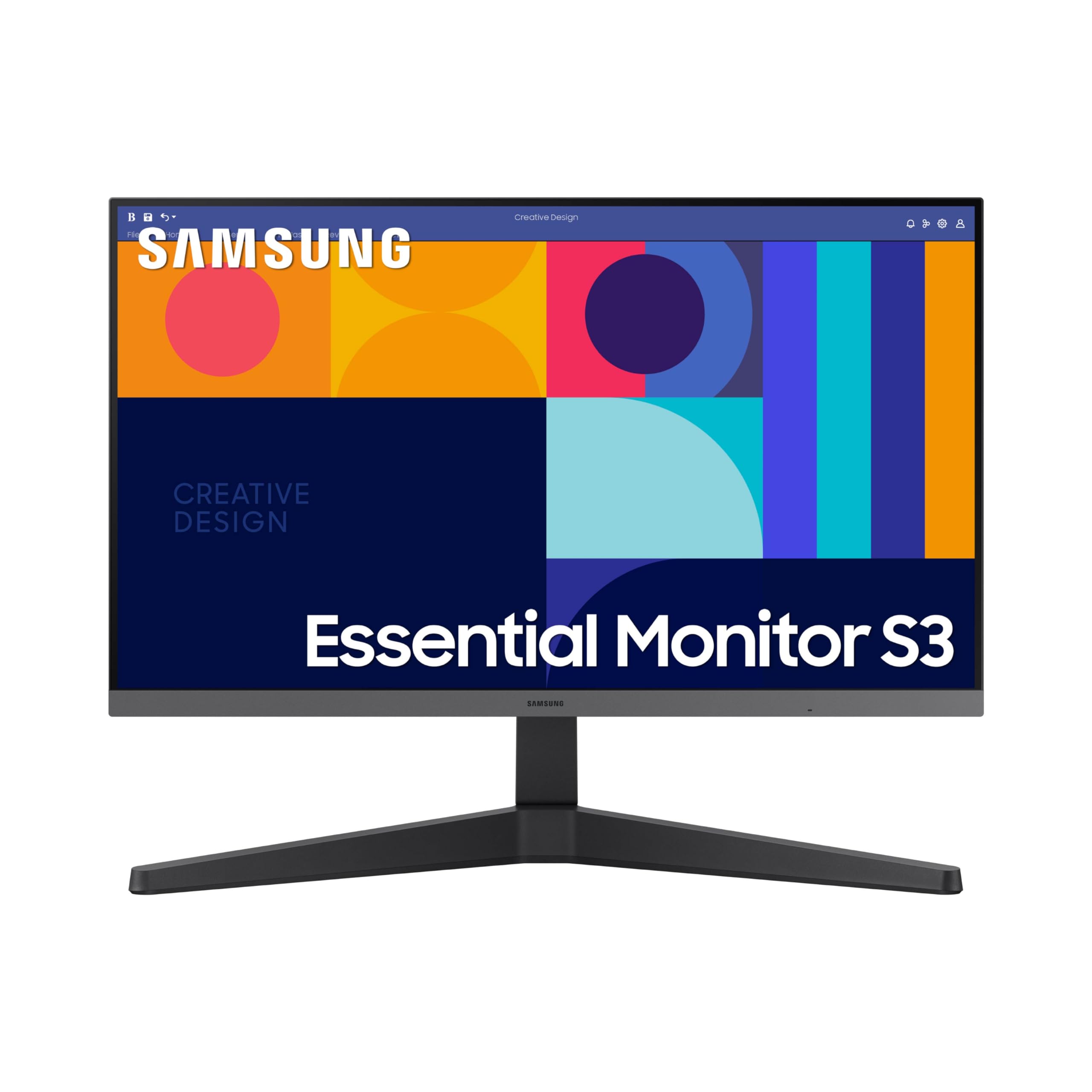 SAMSUNG 24-Inch S33GC Business Monitor - IPS Panel, 100Hz, HDMI & DisplayPort, AMD FreeSync, Eye Care (LS24C332GANXZA) - Ideal for Office Work, Gaming & Home Use