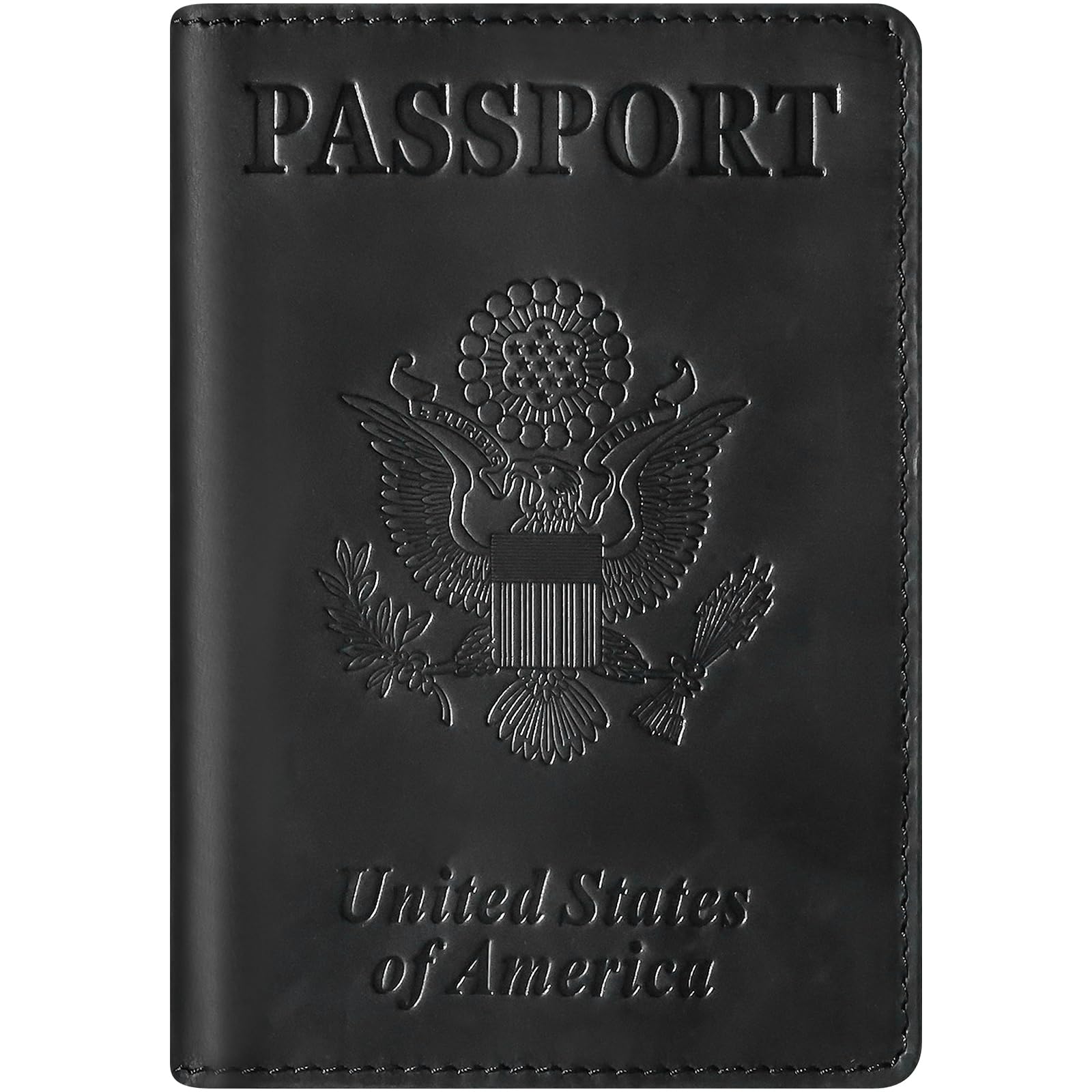 Premium RFID Blocking Leather Passport Holder - Luxury Travel Wallet for Men & Women with Document Organizer (Black) | Perfect for International Trips, Business Travel & Vacation Essentials