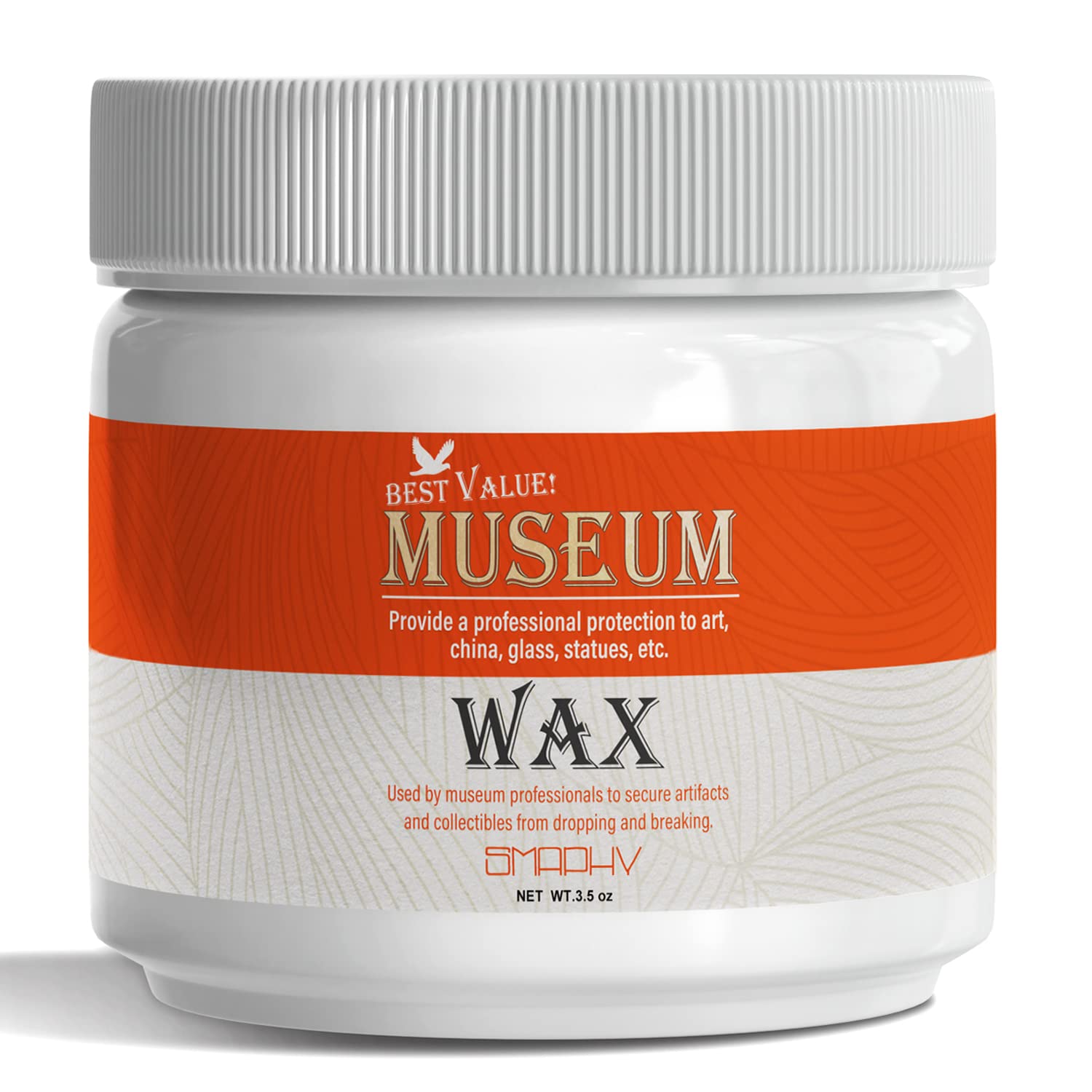 SMAPHY Museum Wax - Reusable & Removable Adhesive for Wall Art, Antiques, Collectibles - Safe for Metal, Glass, Ceramic, Wood (3.5oz) - Perfect for Home Decor, Picture Framing & Displaying Valuables Without Damage