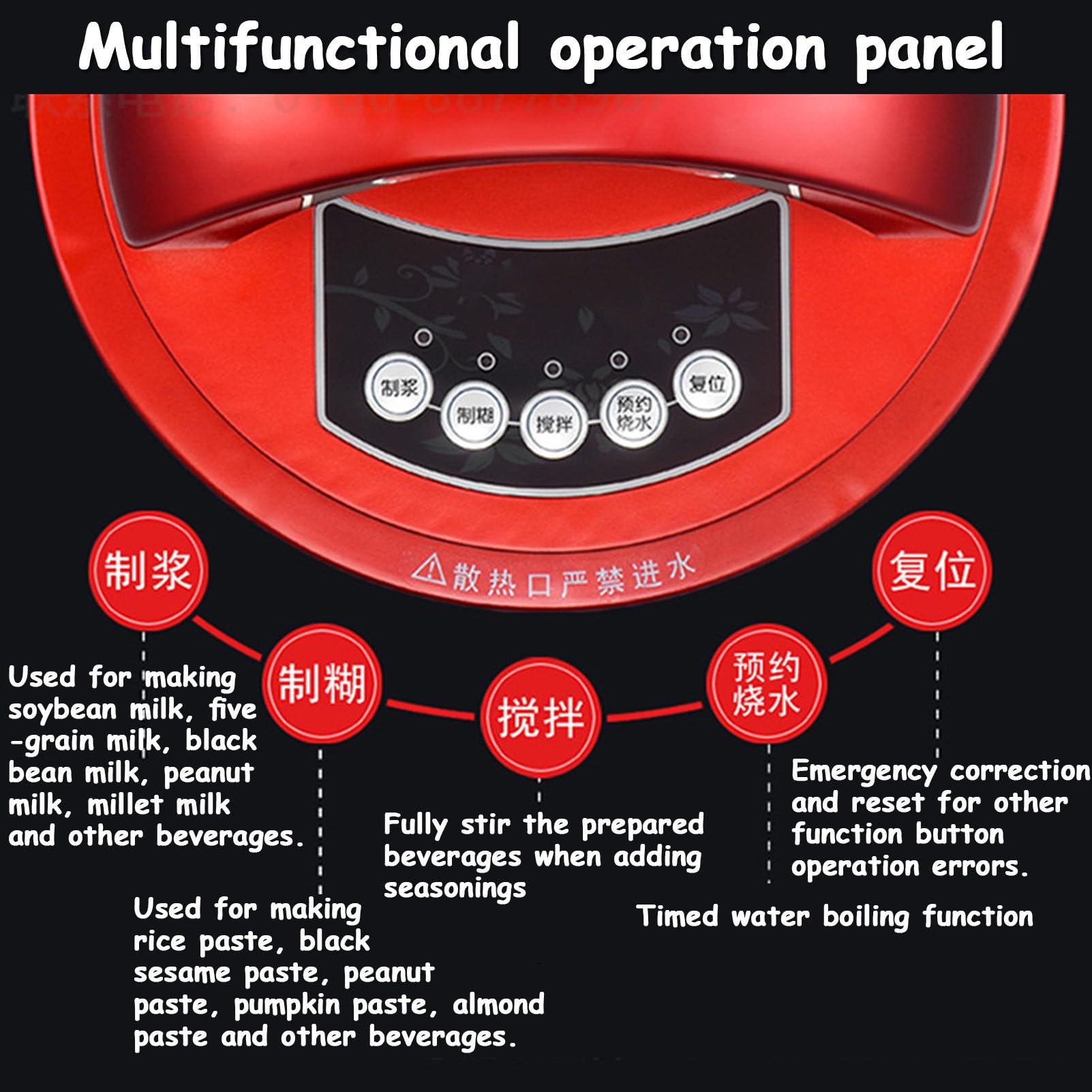 **15L Automatic Soy Milk Maker Machine with LED Display - Nut, Oat & Soup Maker for Homemade Plant-Based Drinks & Healthy Cooking**