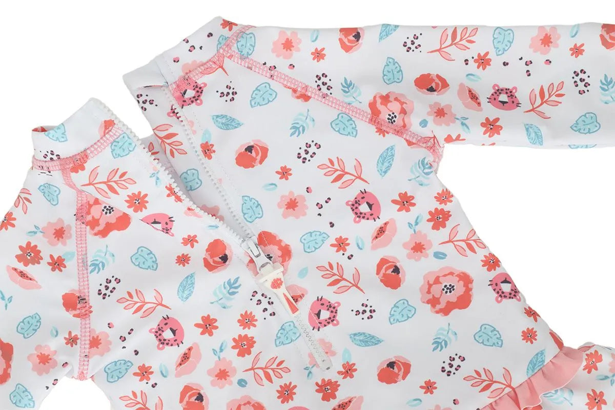 Calikids Baby Girls One Piece Swimsuit - UV Protection Swimwear for 6-24 Months | Perfect for Beach, Pool & Summer Outings