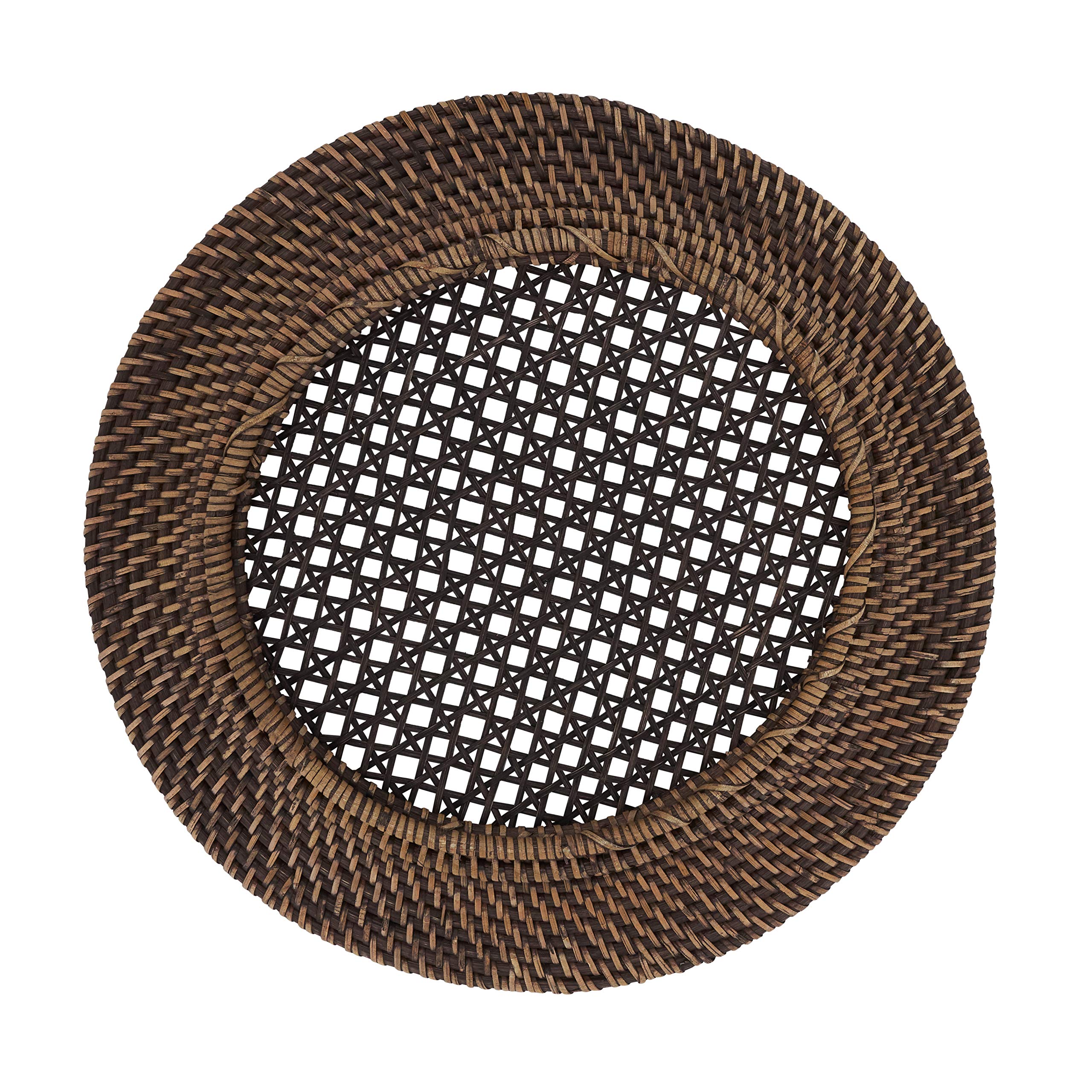 Handmade Rattan Charger Plates Set of 4 - Natural Woven Placemats for Wedding, Party & Boho Home Decor - Eco-Friendly Dinnerware for Rustic Tablescapes