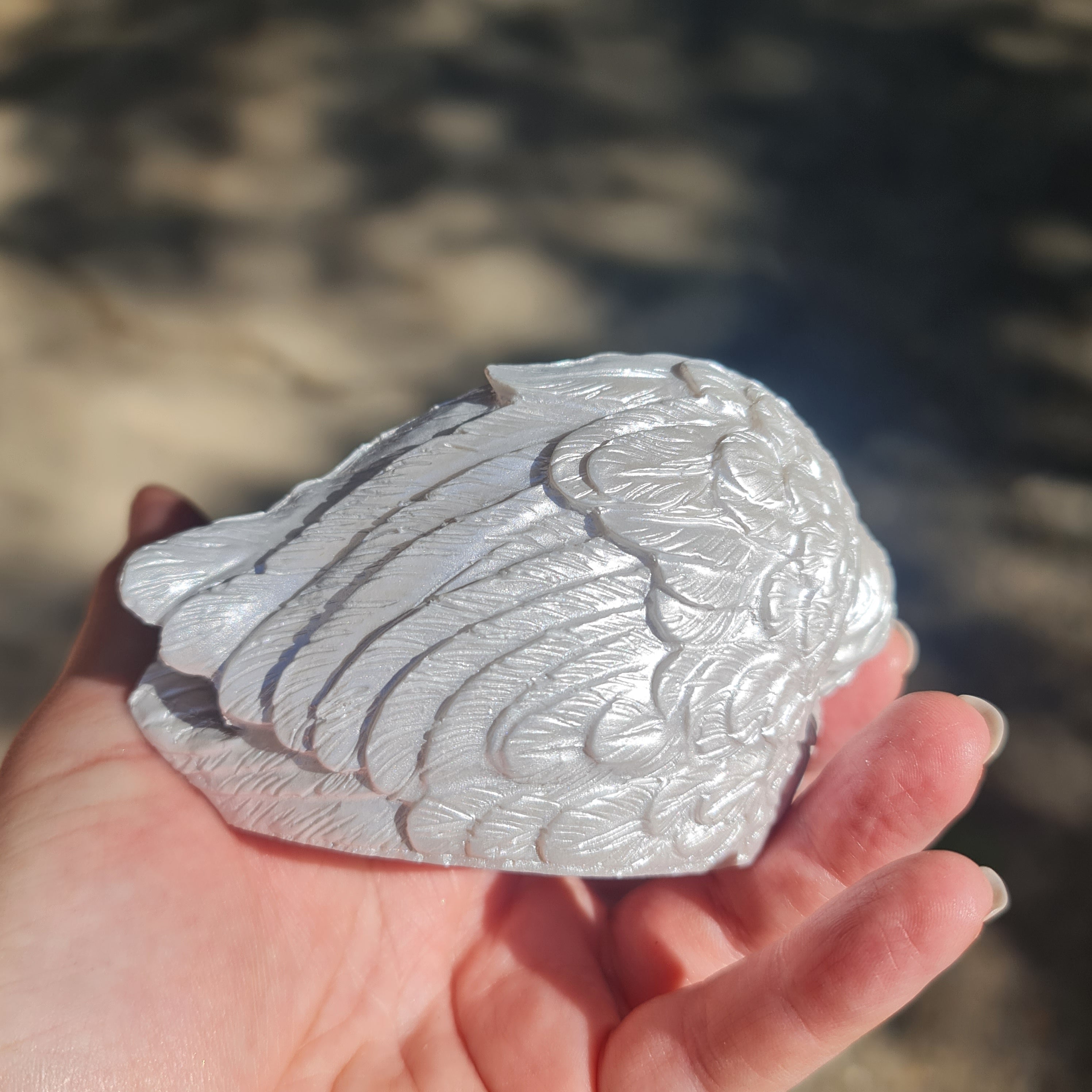 Angel Wing Cupid Trinket Dish - Elegant Silvery White Decorative Bowl for Jewelry & Small Items | Perfect for Valentine's Day Gifts, Home Decor & Wedding Favors
