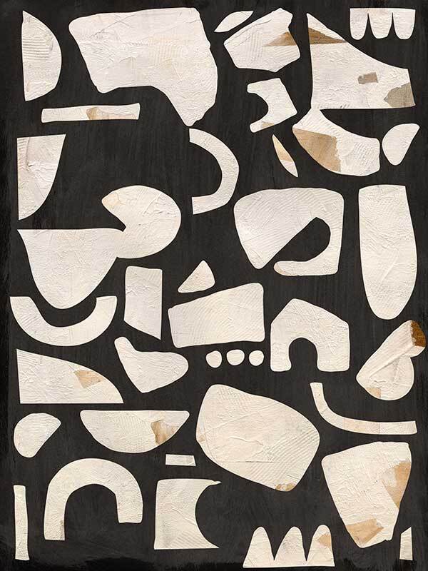 Asymmetrical Black II Canvas Wall Art Print - Modern Abstract Home Decor for Living Room, Bedroom & Office