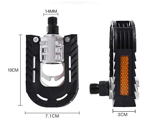 BlueSunshine Aluminum Alloy Folding Bike Pedals - 9/16