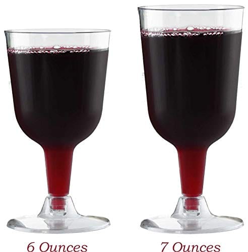 50-Pack 7 oz Clear Plastic Wine Glasses - Premium Disposable Cups for Parties, Weddings & Events - Shatterproof & Elegant - Perfect for Cocktails, Champagne & Beverages by BloominGoods