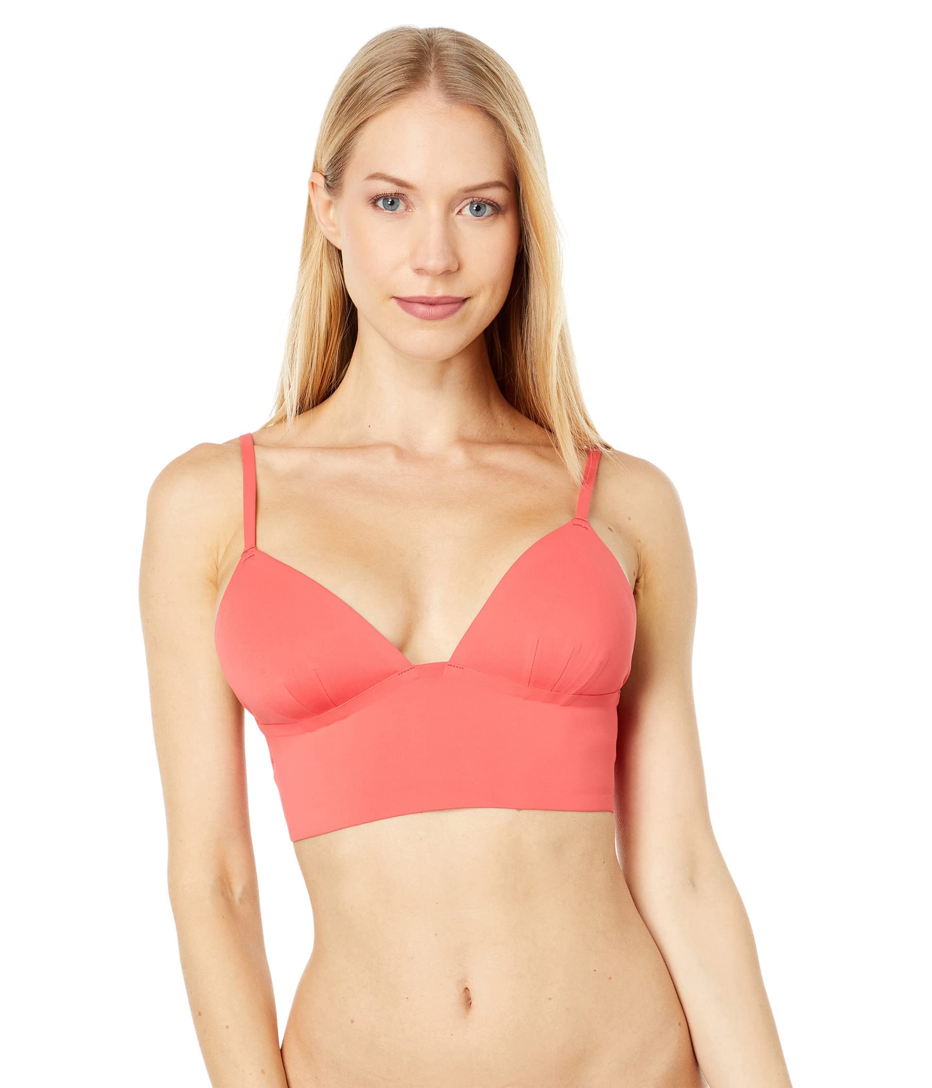 Free People Sage Longline Bralette - Medium Cayenne Red | Comfortable Lace Bralette for Women | Perfect for Yoga, Lounge & Everyday Wear