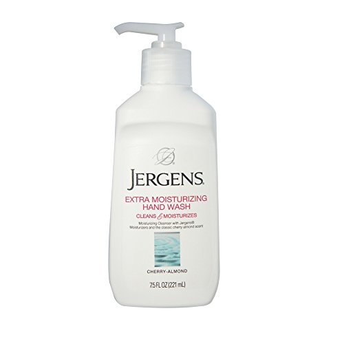 Jergens Extra Moisturizing Hand Wash - Cherry Almond Scent, 7.5 oz (Pack of 10) | Hydrating Hand Soap for Dry Skin | Perfect for Home, Office & Bathroom Use
