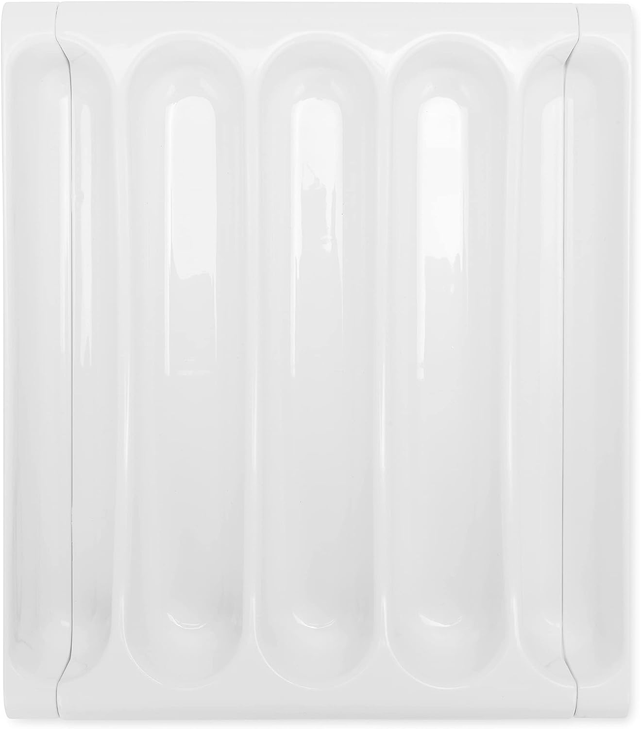 CAMCO RV 43503 Adjustable Cutlery Tray - White | Expandable Silverware Organizer for RV Kitchen, Camping & Travel | Fits Utensils, Spoons & Forks