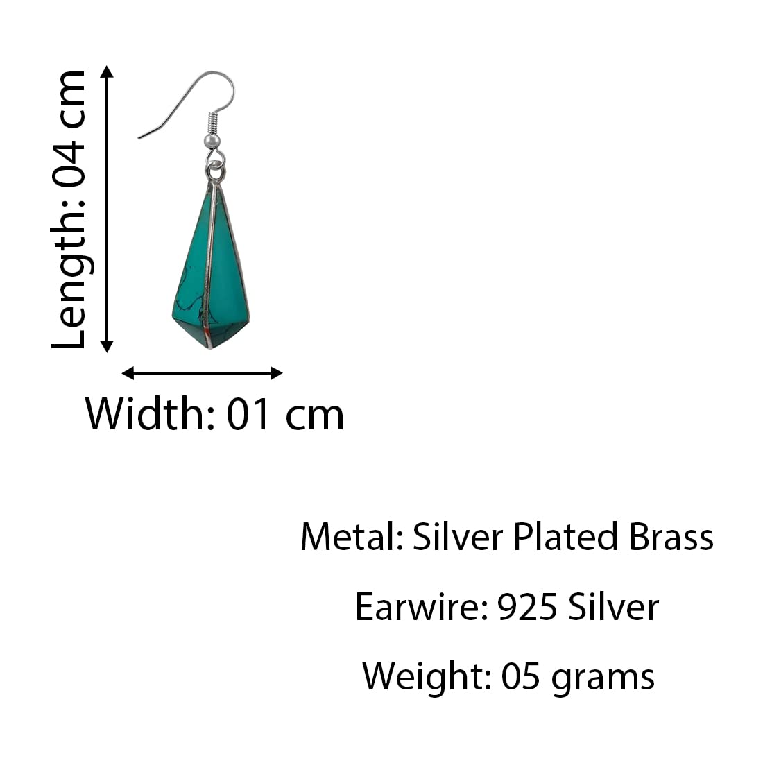 Handmade Gemstone Drop Earrings for Women - Silver Plated Boho Chic Jewelry - Perfect Gift for Birthday, Anniversary & Special Occasions - Elegant Dangle Earrings for Party, Wedding & Everyday Wear