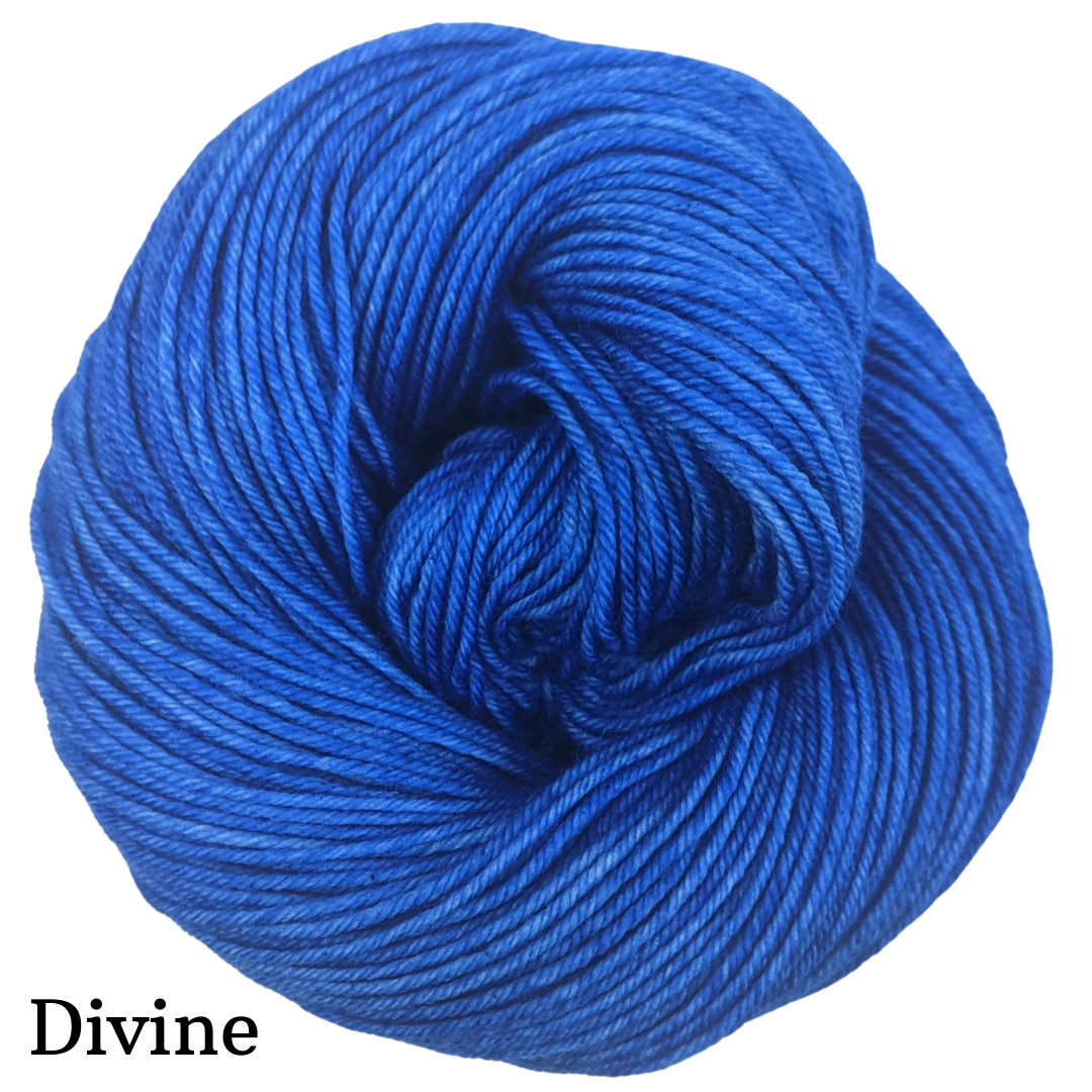 Knitcircus Yarns - Blue Radley Kettle Dyed Semi-Solid Hand-Dyed Yarn Skeins | Custom Dyed to Order | Perfect for Knitting, Crocheting & DIY Craft Projects