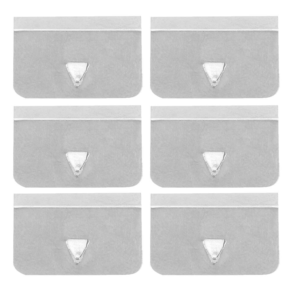 Qiilu Universal Stainless Steel Car Wind Deflector Clips - 6pcs Wind Deflector Channel Fixing Retaining Clips Set for All Vehicle Models | Perfect for Road Trips & Highway Driving