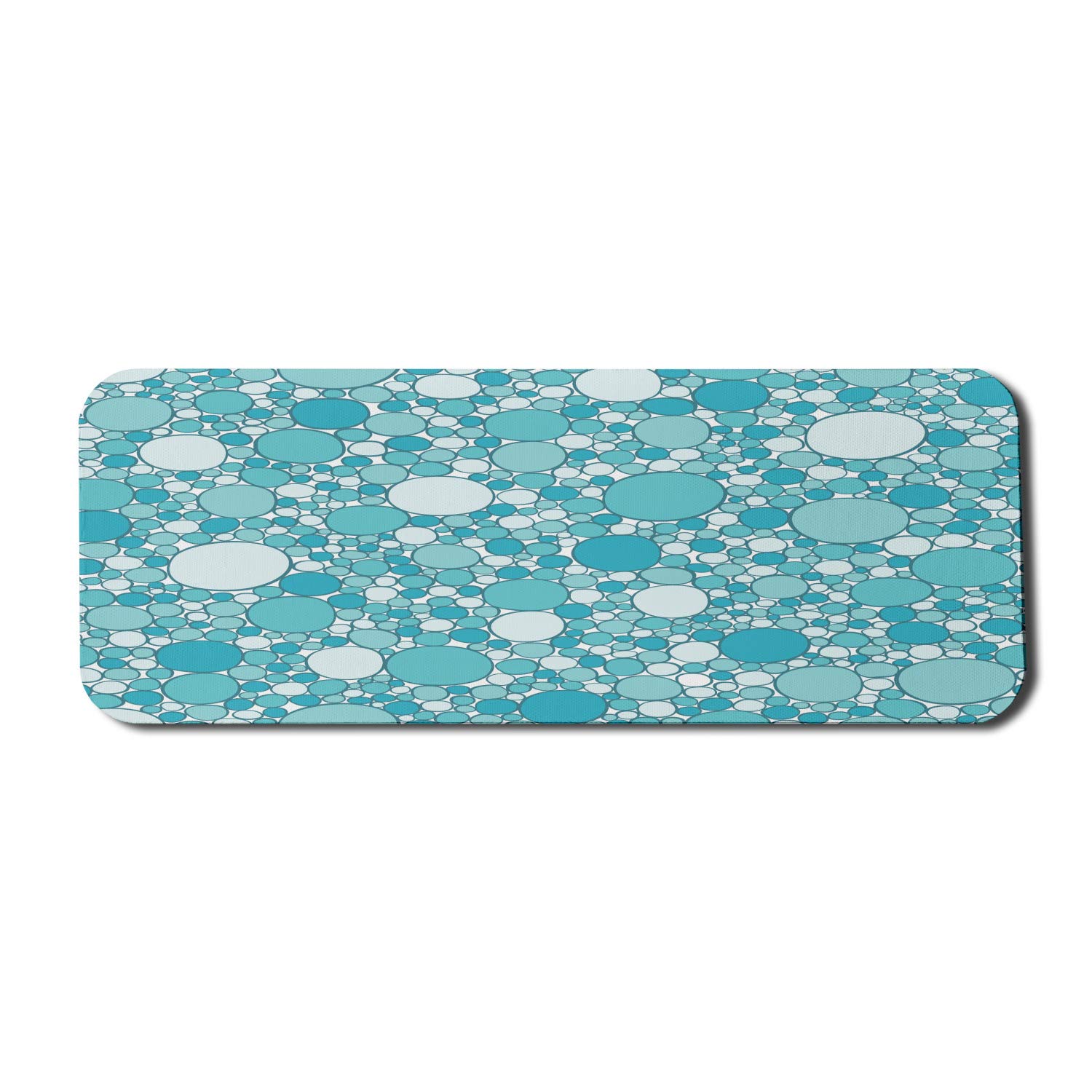 Ambesonne Abstract Computer Mouse Pad - Modern Aqua Inspired Design with Bubbles Pattern, Non-Slip Rubber Base, Large Gaming Size 31
