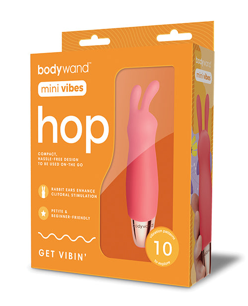 Bodywand Mini Vibes Hop Rechargeable Silicone Clitoral Stimulator - Orange | Powerful Personal Massager for Women | Perfect for Solo Play & Couples Intimacy